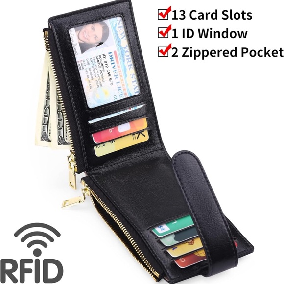 NWOT Vionentus AirTag Wallet/Card holder-Navy - Picture 9 of 12